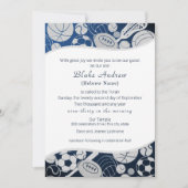 Invitation All Sports Bar Mitzvah Silver Blue (Devant)