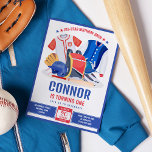 Invitation All Star Athlete Kids Baseball Anniversaire<br><div class="desc">L'anniversaire de votre petite étoile sur le thème du baseball mérite l'invitation parfait, et cette Invitation d'anniversaire de baseball neutre par genre est une balançoire pour les clôtures. Avec son charme mignon et fantaisiste, ce design comprend un équipement de baseball et une veste de varsity cool, capturant l'esprit sportif de...</div>