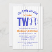 Invitation All-Star Baseball 2e anniversaire (Devant)