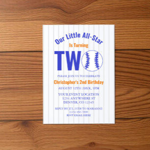 Invitation All-Star Baseball 2e anniversaire