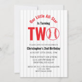 Invitation All-Star Baseball 2e anniversaire (Devant)