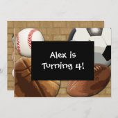 Invitation All-Star de coutume d'anniversaire de (Devant / Derrière)