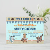 Invitation All-Star de douche de bébé de chiots (Debout devant)