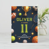 Invitation All Star Sports Birthday Party (Debout devant)
