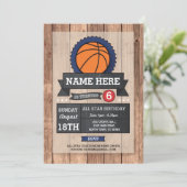 Invitation All Star Sports Party PanierBall Anniversaire Invi (Debout devant)
