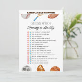 Invitation All Stars Sports Baby shower - Nom modifiable, 5x7 (Debout devant)