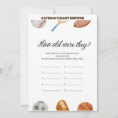 Invitation All Stars Sports Baby shower - Nom modifiable, 5x7 (Devant)
