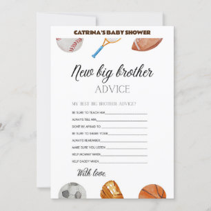 Invitation All Stars Sports Baby shower - Nom modifiable, 5x7