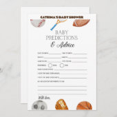 Invitation All Stars Sports Baby shower - Nom modifiable, 5x7 (Devant / Derrière)