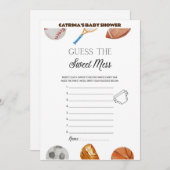 Invitation All Stars Sports Baby shower - Nom modifiable, 5x7 (Devant / Derrière)