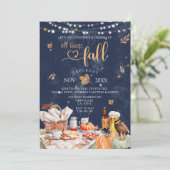 Invitation All Things Fall Harvest Festival Citrouille Party (Debout devant)