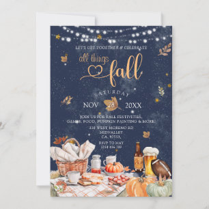 Invitation All Things Fall Harvest Festival Citrouille Party
