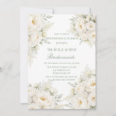 Invitation All White Floral Bridesmaids Luncheon (Devant)