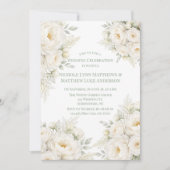 Invitation All White Floral Wedding Celebration (Devant)