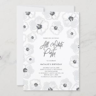 Invitation All White Summer Party