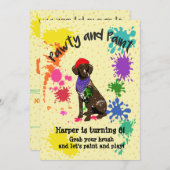 Invitation Allemand Short Haired Pointer Art Anniversaire Inv (Devant / Derrière)