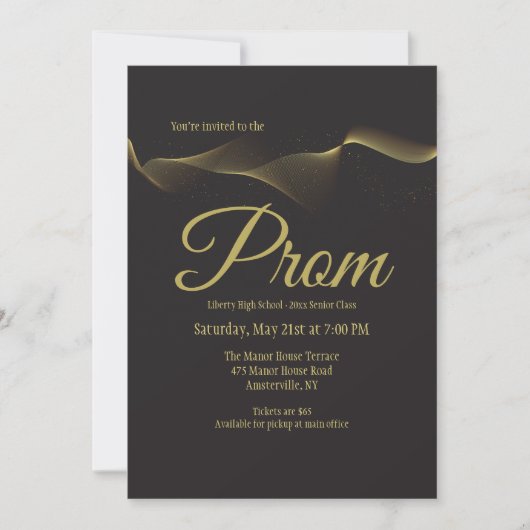 Invitation Aller De L'Invitation De Flow Prom (Devant)