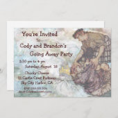 Invitation Aller loin paquets de géant de conte de fées (Devant / Derrière)