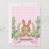 Invitation Aller sur | Anniversaire de Bunny mignon (Dos)