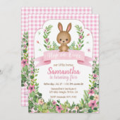 Invitation Aller sur | Anniversaire de Bunny mignon (Devant / Derrière)