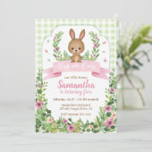 Invitation Aller sur | Anniversaire de Bunny mignon (Debout devant)