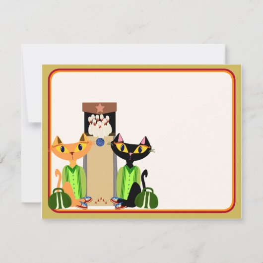 Invitation Alley Cats Bowling Party (Dos)