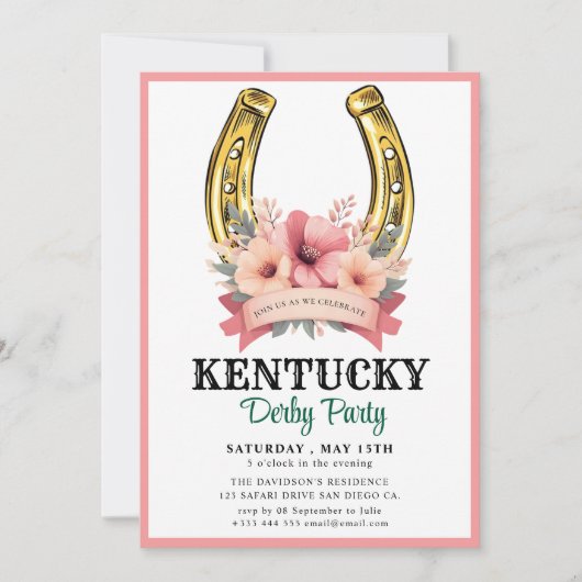 Invitation Allez aux courses ! Rejoignez-nous pour un Derby P (Devant)