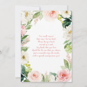 Invitation Allez, Baby shower fille (Dos)