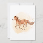 Invitation Allez bébé aller courir cheval poulain baby shower (Dos)