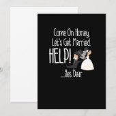 Invitation Allez Chéri, Mariage à l'Horizon ! Aide ! Drôle (Devant / Derrière)