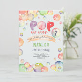 Invitation Allez-y ! Boules de savon enfant d'anniversaire (Debout devant)