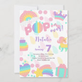 Invitation Allez-y ! Pastel pop it anniversaire enfant (Devant)