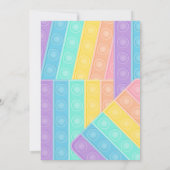 Invitation Allez-y ! Pastel pop it anniversaire enfant (Dos)