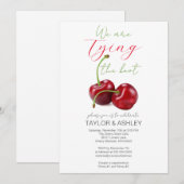 Invitation Alliance de mariage Cerise Fiançailles (Devant / Derrière)