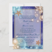 Invitation Alliance de mariage en ivoire bleu #2 (Dos)