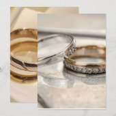 Invitation alliances de mariage (Devant / Derrière)