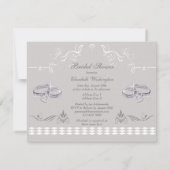 Invitation Alliances et Fête de la mariée scintillantes de (Dos)