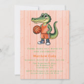 Invitation Alligator Basketball fête d'anniversaire pour les  (Devant)