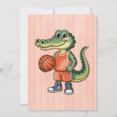 Invitation Alligator Basketball fête d'anniversaire pour les  (Dos)