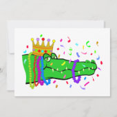Invitation Alligator Beads Mardi Gras (Devant)
