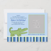 Invitation Alligator Boys Anniversaire (Devant)