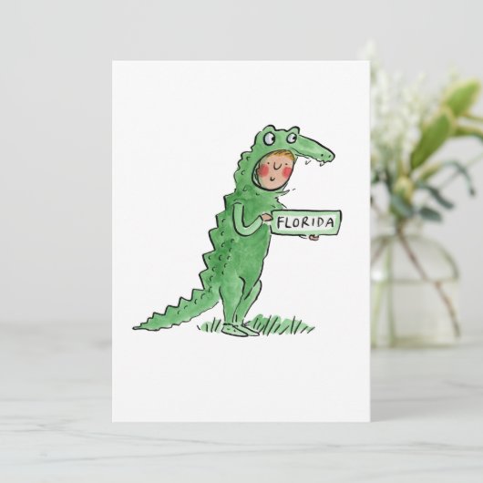 Invitation Alligator de Floride (Debout devant)