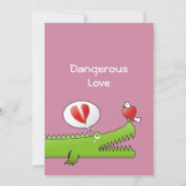 Invitation Alligator en amour (Devant)