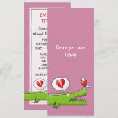 Invitation Alligator en amour (Devant / Derrière)