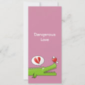 Invitation Alligator en amour (Devant)