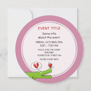 Invitation Alligator en amour