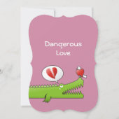 Invitation Alligator en amour (Devant)