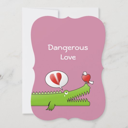 Invitation Alligator en amour (Devant)