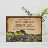 Invitation Alligator marais personnalisé Anniversaire Fête In (Debout devant)