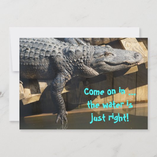 Invitation Alligator On Dock (Devant)